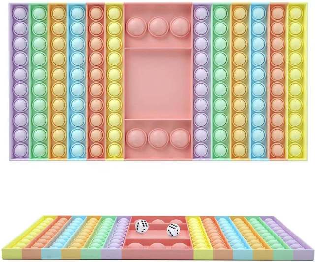 New Big Size Pop Push Bubble Rainbow Board Game Fidget Toys Fun Games For Children Stress-Relieving Toys Adult Anti-Stress Toys