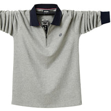 Load image into Gallery viewer, Plus size 6XL-L 2021 Autumn Long Sleeve Solid Male Polo Shirt Brand Clothing New Men Polo Shirt Men Casual  Polo Shirts
