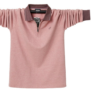 Plus size 6XL-L 2021 Autumn Long Sleeve Solid Male Polo Shirt Brand Clothing New Men Polo Shirt Men Casual  Polo Shirts