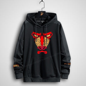 Plus Size Men&#39;s Hoodies Printing Anime Women Harajuku streetwear oversized sweatshirt clothing style long Hooded Black Bear 8xl