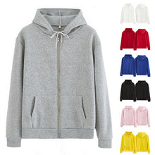 Load image into Gallery viewer, Plus Size Couple Hoodies Women Harajuku Streetwear Oversized Zip Up Sweatshirt Clothing Korean Style Long Sleeve Tops
