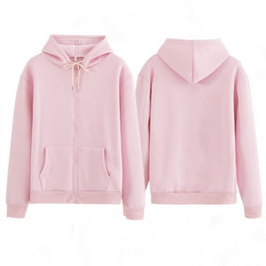 Plus Size Couple Hoodies Women Harajuku Streetwear Oversized Zip Up Sweatshirt Clothing Korean Style Long Sleeve Tops