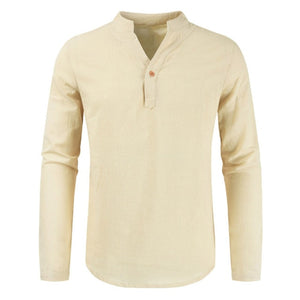 Men Plus Size Shirt Top Ancient Viking Embroidery Lace Up V Neck Long Sleeve Shirt Top For Men&#39;s Clothing