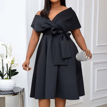 Load image into Gallery viewer, High Quality Women Dress Bow Elegant Wedding Party Dresses For Women 2022 Summer Plus Size Women Clothing S-XXXL Femme Vestidos
