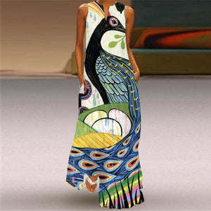 Women Human Face Printed Black Dress Sexy Sleeveless V Neck A Line Loose Chiffon Summer Dress Elegant Evening Party Beach Dress