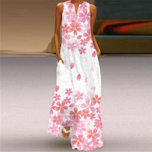 Load image into Gallery viewer, Women Human Face Printed Black Dress Sexy Sleeveless V Neck A Line Loose Chiffon Summer Dress Elegant Evening Party Beach Dress
