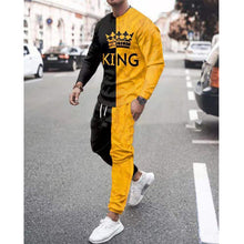 Load image into Gallery viewer, Summer Men&#39;s Trend Clothing 3d Printing Kk Casual Men&#39;s Long-sleeved T-shirt Set Round Neck Plus Size Street Sports Pants Men&#39;s
