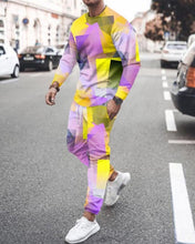 Load image into Gallery viewer, Summer Men&#39;s Trend Clothing 3d Printing Kk Casual Men&#39;s Long-sleeved T-shirt Set Round Neck Plus Size Street Sports Pants Men&#39;s
