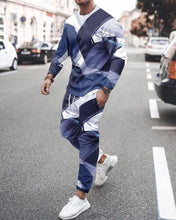 Load image into Gallery viewer, Summer Men&#39;s Trend Clothing 3d Printing Kk Casual Men&#39;s Long-sleeved T-shirt Set Round Neck Plus Size Street Sports Pants Men&#39;s

