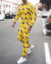 Load image into Gallery viewer, Summer Men&#39;s Trend Clothing 3d Printing Kk Casual Men&#39;s Long-sleeved T-shirt Set Round Neck Plus Size Street Sports Pants Men&#39;s
