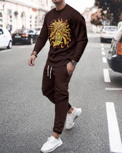 Load image into Gallery viewer, Summer Men&#39;s Trend Clothing 3d Printing Kk Casual Men&#39;s Long-sleeved T-shirt Set Round Neck Plus Size Street Sports Pants Men&#39;s
