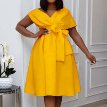 Load image into Gallery viewer, High Quality Women Dress Bow Elegant Wedding Party Dresses For Women 2022 Summer Plus Size Women Clothing S-XXXL Femme Vestidos
