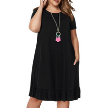 Load image into Gallery viewer, Spring Big size 9XL dress  for Fat MM Woman dress Loose solid ruffles plus size women clothing 9xl dress vestidos

