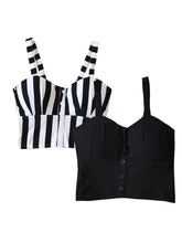 Load image into Gallery viewer, gkfnmt Crop Top  Women Camis Halter Top Women Camisole 2022 Summer Sexy Sleeveless Slim Low Chest Button Plus Size 3XL Clothing
