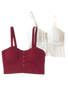 gkfnmt Crop Top  Women Camis Halter Top Women Camisole 2022 Summer Sexy Sleeveless Slim Low Chest Button Plus Size 3XL Clothing