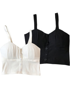 gkfnmt Crop Top  Women Camis Halter Top Women Camisole 2022 Summer Sexy Sleeveless Slim Low Chest Button Plus Size 3XL Clothing