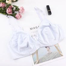 Load image into Gallery viewer, PariFairy E cup Big Size Bralette Ultrathin Polyester Underwired Bra Plus size 44E 46E 48E 42F 44F 46F 48F 50F 52F
