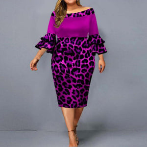 Sheath Dress Skin-friendly Evening Dress Casual Plus Size  Great Wear Resistant Lady Sheath Dress