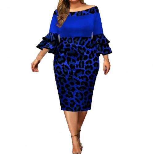 Sheath Dress Skin-friendly Evening Dress Casual Plus Size  Great Wear Resistant Lady Sheath Dress