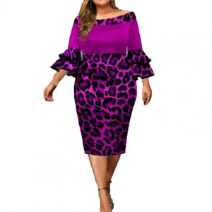 Sheath Dress Skin-friendly Evening Dress Casual Plus Size  Great Wear Resistant Lady Sheath Dress