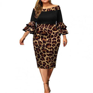 Sheath Dress Skin-friendly Evening Dress Casual Plus Size  Great Wear Resistant Lady Sheath Dress