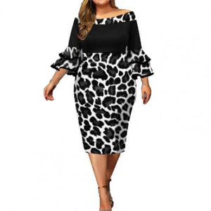 Sheath Dress Skin-friendly Evening Dress Casual Plus Size  Great Wear Resistant Lady Sheath Dress