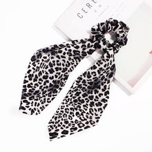 Load image into Gallery viewer, New Scarf Solid color Hair Scrunchies Girls/Women Snake Skin Printed Chiffon  Leopard Print   Hair tie Ponytail Hair Accessories
