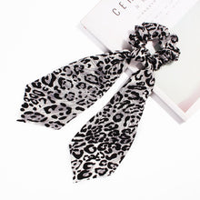 Load image into Gallery viewer, New Scarf Solid color Hair Scrunchies Girls/Women Snake Skin Printed Chiffon  Leopard Print   Hair tie Ponytail Hair Accessories
