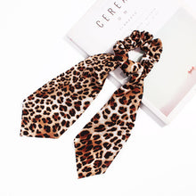 Load image into Gallery viewer, New Scarf Solid color Hair Scrunchies Girls/Women Snake Skin Printed Chiffon  Leopard Print   Hair tie Ponytail Hair Accessories
