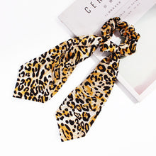 Load image into Gallery viewer, New Scarf Solid color Hair Scrunchies Girls/Women Snake Skin Printed Chiffon  Leopard Print   Hair tie Ponytail Hair Accessories
