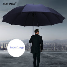 Load image into Gallery viewer, LIKE RAIN Super Large Folding Umbrella Rain Women Windproof Sunny And Rainy Paraguas Male Double Whole Family Umbrellas UBY28
