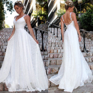 White Long Party Dress Wedding Amazing Sexy Beading  Floor Length Women Lace Formal Wedding Bridesmaid Long Party Dress