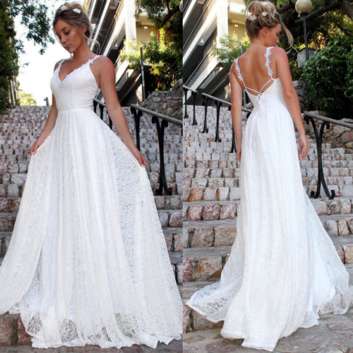 White Long Party Dress Wedding Amazing Sexy Beading  Floor Length Women Lace Formal Wedding Bridesmaid Long Party Dress