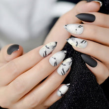 Load image into Gallery viewer, Fashion Artificial Nails Ombre Faux Ongles Blue Nude Gradient Short Daily Decoration Fingernails with Glue tabs 24 Kit
