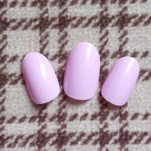 24pcs Nude Oval Fake Nails Short Glossy Plastic Artificial Fingernails Fake Girls Press On Nails Medium Faux Ongles Court