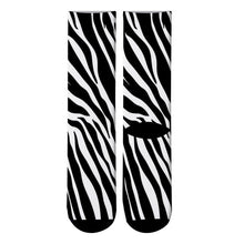 Load image into Gallery viewer, New 3D Printed Animal Fur Leopard Crew Socks Men Zebra Tiger Skin Long Socks Animal Giraffe Zebra Men&#39;s Dress Tube Socks
