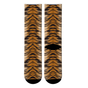 New 3D Printed Animal Fur Leopard Crew Socks Men Zebra Tiger Skin Long Socks Animal Giraffe Zebra Men&#39;s Dress Tube Socks