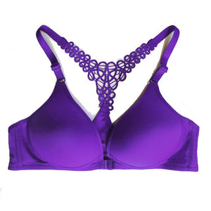 Push Up Women Plunge Bra Women Plus Size Backless Bras for Ladies Front Closure Underwire Bra  Sexy 3/4 Cup Padded Bralette